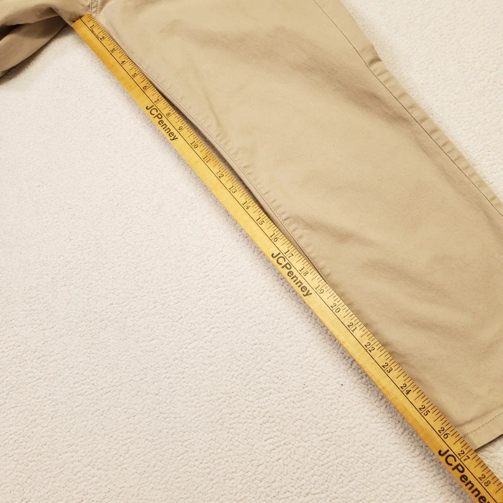 LL Bean Pants Mens 34x29 Tan Standard Fit Cotton Chino Khaki L.L. 503738